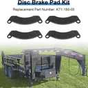 Disc Brake Pad Kit 10k 12k Replacement for Dexter K71-180-00 Hydraulic Trailer Axle Brake Pads 4Pcs