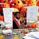 Zhanmai 20 Pack Pre Drawn Canvas for Painting Drawn Canvas Paint Kit Pre Printed Canvases for Sip and Paint Party Favor DIY Virtual Party Birthday Gifts Adult's Date Night(Witch Couple)