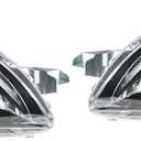 labwork Replacement for Yaris Sedan 2007-2011 Black Housing Projector Headlight Assembly Pair Left+Right Side (Passenger Driver Side)