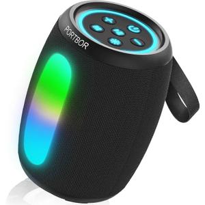 Bluetooth Speaker - Portable Bluetooth Speaker: Powerful Loud Sound/36H Playtime/8 LED Light Modes/TWS Pairing/IPX5 Waterproof/BT 5.3｜for Outdoor/Party/Travel/Camping, Beach Essentials, Birthday Gifts
