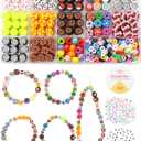 HSONAIGEE 600 Pieces Sport Ball Clay Beads for Jewelry Making, Sport Polymer Clay Beads Basketball Soccer Volleyball Football Beads Charms for Bracelets Necklace Crafts Kits for Adults Women