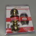 HOSOM Door Knob with Lock and Key, Polished Brass Keyed Entry Door Knob, Exterior and Interior Door Lock for Front Door, Entry Door Handle for Bedroom and Bathroom, Gold