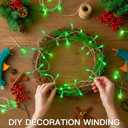 suddus 100 LED Green Christmas Lights with Remote, Clear Wire Green String Lights Plug in, 33ft Waterproof Dimmable Connectable String Lights Outdoor for Tree, Window, St Patrick's Day Decor