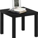 Furinno Classic Homey Square Parsons Side End Table, 1-Pack, Black, Standard, Set of 1