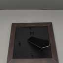 8x8 Picture Frame Walnut Brown with Black Back Board, Curved Extra Wide Edges, Vintage Style Picture Frame 8x8 inches for Wall Decor