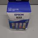 Epson 522 EcoTank Ink Ultra-high Capacity Bottle Black & Color Combo Pack (T522120-BCS) Works with EcoTank ET-2720, ET-2800, ET-2803, ET-2840, ET-4700, ET-4800, ET-4810