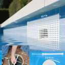 Pool Skimmer Guard Kit Leaf Skimmer Catcher Shield with Elastic Rope & Telescopic Rod Fits All Inground & Above Ground Pools Rust-Proof Net Cover to Prevent Debris & Blockage Easy Assembly