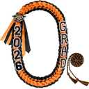 ALKB 2026 Graduation Lei Set - Two-Tone Braided Ribbon with Honor Cord, Unisex Graduation Gift for Graduates, Polyester
