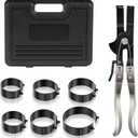 Piston Ring Compressor Tool Set 940387 Used for Car Engine, Vehicle Maintenance Clamps, Ratchet Pliers, Storage Case, Piston Size Coverage from 2-7/8" to 4-3/8"