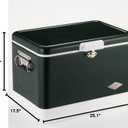 Coleman Vintage 54qt Steel Belted Cooler, Keeps Ice Up to 4 Days, 85-Can Capacity Hard Cooler with Drain & Have-A-Seat Lid