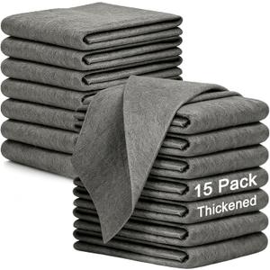 15 Pack Thickened Magic Cleaning Cloth, Microfiber Magic Cloths for Cleaning, Streak-Free & Lint-Free Glass Cloth, Reusable Magic Cleaning Wipes for Windows Glass, Mirrors, Car, 11.8 * 7.76 Inch