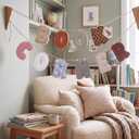 Remagr Book Corner Felt Banner Garland, Boho Classroom Library Decor, letter about 4.72inch
