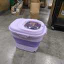 20-23 Lbs Dog Food Storage Container - Collapsible Dog Food Container with Wheels Airtight Lids, Scoop and Silicone Bowl, Pet Food Storage Dry Food For Dog, Cats and Other Pet (Purple)