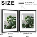 Egofine 11x14 Floating Frames Set of 2, Double Plexiglass Picture Frame, Made of Solid Wood Display Any Size Photo up to 11x14, Wall Mount or Tabletop Standing, Faded Black