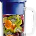 New Bottle Blender Portable Juicer Extractor Electric Mini Juicer Fruit Shake Blender Crushed Ice Lemon Juicer (Blue)