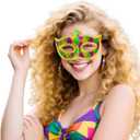 2 x Mega-L Mask for Mardi Gras Party, Accessories in Mardi Gras Festival, Mask Outfit for Women and Men, Perfect for Fat Tuesday Party Decorations, Carnival Parade Masks, Masquerade Party Favor