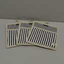 AMOUR INFINI Pot Holders Heat Resistant Cotton Set of 3 Nonslip 8"x8" Inch Hot Pads for Kitchen, BBQ, Baking & Cooking with Hanging Loops (Stripe Charcoal)