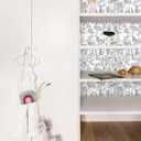 2 x Timeet 17In  78.7In Peel and Stick Wallpaper for Bedroom Funny Wall Paper Removable Self Adhesive Contact Paper Black and White Wallpaper Decor