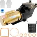 W3SP2607X10 Pool Pump 115/230 V, 1 HP Single Speed Pool Pump, High Speed Replacement for Hayward SP2607X10 Super Pump, Fits all In-Ground Pool and Spas