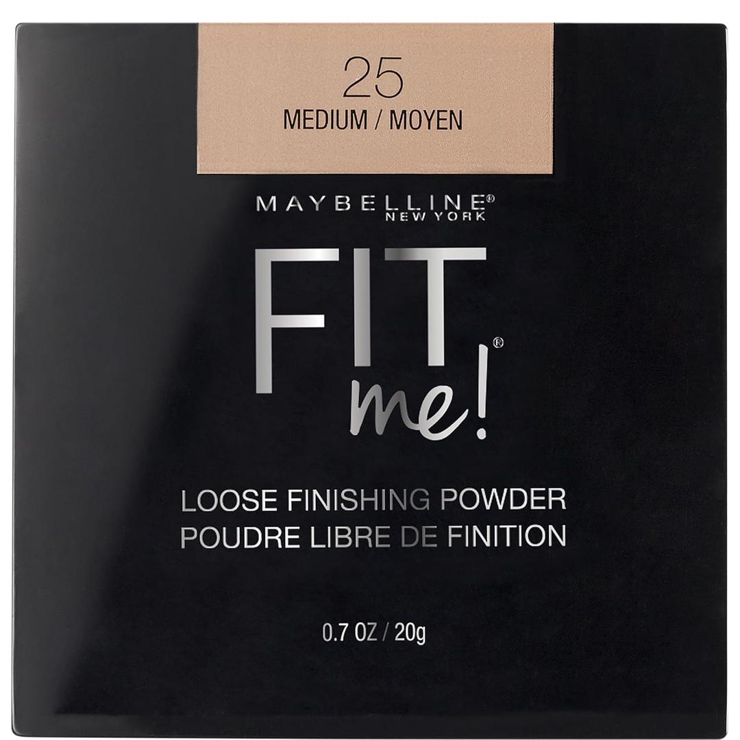 Maybelline Fit Me Loose Setting Powder, Face Powder and Finishing Makeup, Medium, 1 Count (0.7 Ounce (Pack of 1))