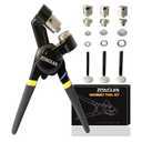 Grommet Tool Kit, Eyelet Tool Multi-Purpose Handheld Manual Hole Punch Rivet Press Plier Crimper 3 Interchangeable Dies with 900 Set 7/32" 5/16" 3/8" Metal Grommets Washers