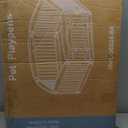 SMUG Dog Playpen 6-Panel 24 Inch Safe Secure Indoor Outdoor Pet Fence, Folding Portable 35 x 35 x 24IN, Ideal for Small to Medium Dogs Easy to Clean (Black)