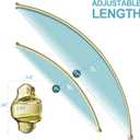 Chrsouly Curved Shower Rod, Adjustable 40-72 Inches Extra Wide Shower Curtain Rod, Rust Proof Heavy Duty Curved Shower Rods for Bathroom, Bathtub, Need to Drill, Gold