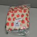 LHMTQVK Corduroy Tote Bags for Women, Large Capacity Tote Purse Reusable Grocery Shoulder Bag with Inner Pockets (Strawberry)