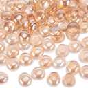 DomeStar 5LB Flat Glass Marbles - Pink Flat Glass Pebbles for Vases, Fish Tank Rocks, Aquarium, DIY Crafts