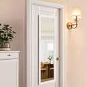 48"x14" Door Mirror, Rustic Full Length Mirror, Over The Door Hanging Mirrors Full Length, Wooden Hanging Mirrors for Bedroom, Bathroom, White