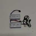 2- Pack 7.4V 1500mAh Rechargeable Li-ion Battery Spare with USB Charger for RC Tank (Comaptible with All 1/18 Tanks)