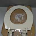 Mayfair Cassel Slow Close Toilet Seat, Easy Clean, Non Slip Premium Wood Seat, Easy Install, Made in USA, Round, Biscuit