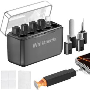 13-in-1 for iPhone Cleaning Kit Charging Port Cleaner- Multi-Tool Phone Cleaner for Repair iPhone AirPods Pro iPad (Type C) Charging Port Speaker, Lightning Cables, Connectors with Portable Case