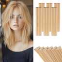 Short Hair Extensions Clip ins,S-noilite Short Clip in Hair Extensions Real Human Hair,Mini Hairpieces for Add Volume and Highlights,6 Pieces 31g 10 inch Gold Blonde Mixed Bleach Blonde