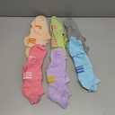 Comfoex 12 Pairs Girls Athletic Ankle Socks for 7-10 Years Old - Cotton Short Socks for Little Big Kids Assorted
