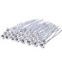 40 Pcs Bridal Wedding Hair Pins, U Shaped Rhinestone Hair Clips, Crystal Silver Wedding Hair Jewellery Hair Styling Accessories, Diamante Hair Clips for Women Girls Bridesmaids Prom