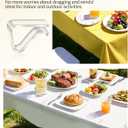6 x Pureegg Tablecloth Clips - 12 Packs Table Cloth Holder Clips, Sturdy & Windproof Table Cloth Clips, Plastic Picnic Table Clips for Indoor and Outdoor Party