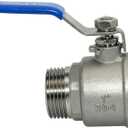 1Pcs 1'' Ball Valve, Heavy Duty Male NPT (MNPT) X Male NPT (MNPT) Thread with Long Handle Switch, Stainless Steel NPT Full Port Forged 1" Ball Valve for Water Oil and Gas, 1000 WOG