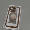 BERFY for iPhone 16 Pro Case, Compatible with MagSafe, Built in Privacy Screen Protector and 360 Spin Magnetic Stand, Anti-Spy Full Body Shockproof Clear Phone Case for 16 Pro 6.3", Desert Gold