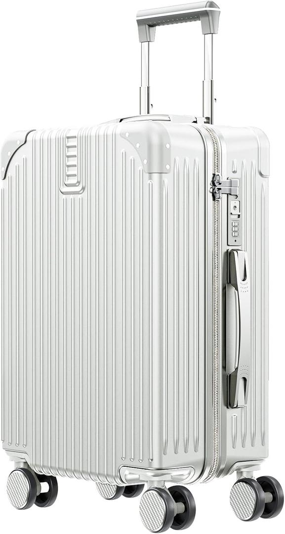 20 Inch Carry on Luggage Carry-on with Cup Holder & USB Port, Luggage with Airline Approved TSA Lock, Softside Lightweight carry on luggage 22 x 14 x 9 airline approved 360 Spinner Double Wheels
