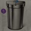 simplehuman 45 Liter / 12 Gallon Semi-Round Automatic Sensor Trash Can, Brushed Stainless Steel