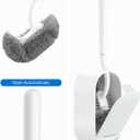 Toilet Bowl Brush and Holder, OSCIOSS Toilet Brush Set with Ergonomic Design, Compact Size, Durable Bristles, RV Toilet Brushes & Holders for Dead Corner Clean, White