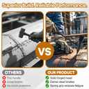 Chipping Hammer and Wire Brush Set  10.6 in Heavy Duty Welding Hammer with Spring Handle and Steel Bristle Brush, Welding Tools and Accessories for Weld Slag Removal