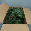 9FT Prelit Artificial Christmas Garland with Dual Color LED Lights and Timer by Remote Control and Batteries Operated for Mantle Stairs Fireplace Door Xmas Decoration, Indoor Outdoor, Green