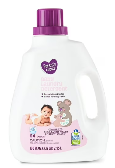 Parent's Choice Baby Liquid Laundry Detergent, 100 fl oz, 64 Loads