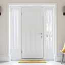NICETOWN 2 Panels Sheer Door Curtains 72 inches Long for Kitchen, Light Filtering Non See Through Privacy Curtain Drapes with Tiebacks for Living Room Bedroom, White, 26 inches Wide