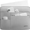 Omnpak for 13.6 inch MacBook Air Case Sleeve Compatible with MacBook Air 13.6 M4/M3/M2/M1,MacBook Pro 13 M2/M1,14 inch MacBook Pro (M4/M3/M2/M1 Pro/Max),Water Repellent Laptop Case with Handle (Gray)