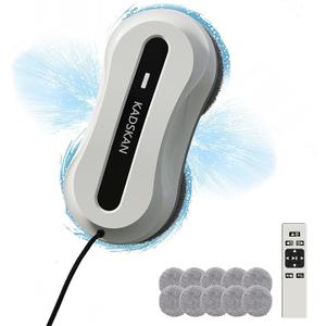 Window Cleaning Robot, Automatic Window Cleaner with Water Spray for Windows/Tiles/Class Door, Inside/Outside, 5600Pa Suction Power, 3.0 Path Planning, Remote Control