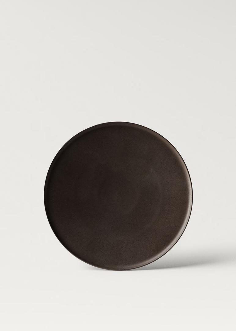 Matte brown dinner plate