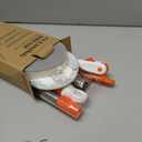 SetSail Floor Scrub Brush, 3-In-1 Tile Tub Floor Scrubber with 52-inch Adjustable Long Handle Shower Cleaner and 3 Detachable Replacement Brush Heads for Cleaning Bathroom Kitchen Walls Tub Tile (Orange)